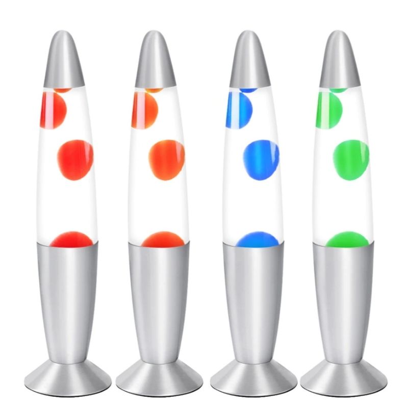 Lámpara Lava Decorativa, LBP, Base Aluminio, Cohete 41cm(16in) -Verde