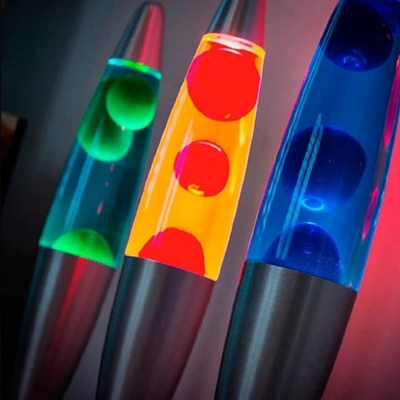 Lámpara Lava Decorativa, LBP, Base Aluminio, Cohete 41cm(16in) -Verde