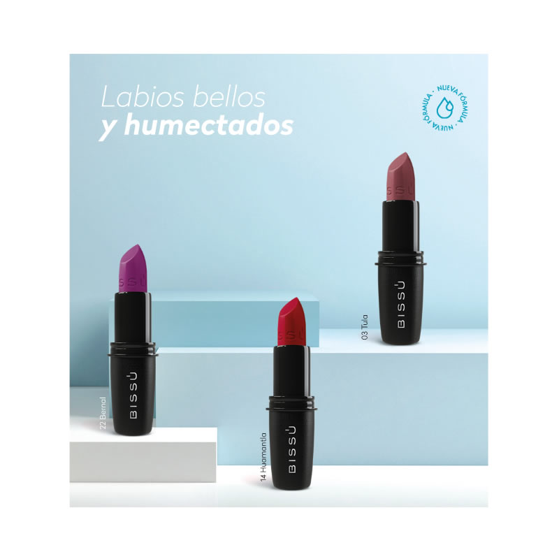 Labial Bissú Humectante Vitamina E Varios Colores Original 