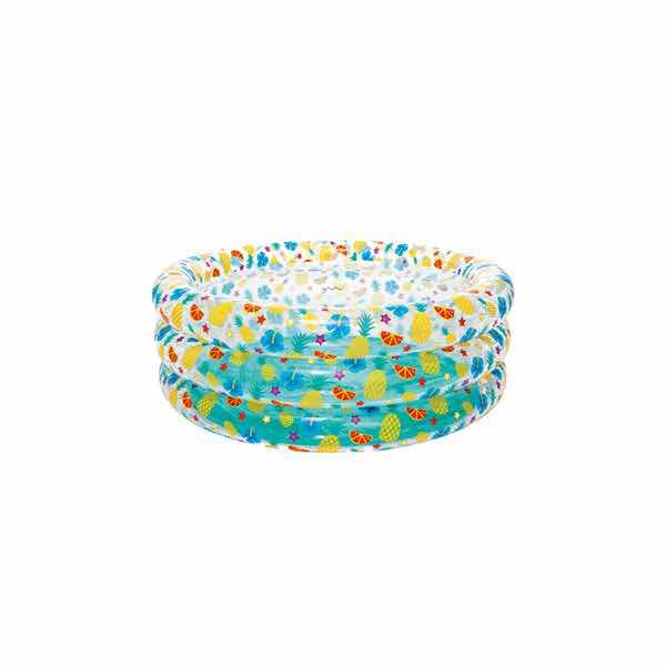 Alberca Diseño Tropical Circular Infantil Piscina Inflable para Niños 150 cm Diámetro