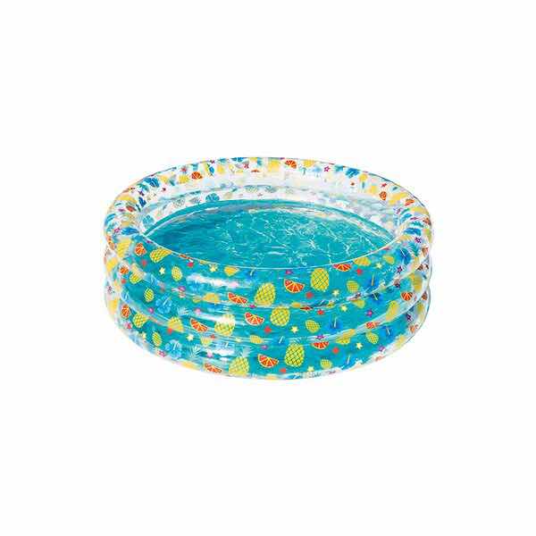 Alberca Diseño Tropical Circular Infantil Piscina Inflable para Niños 150 cm Diámetro