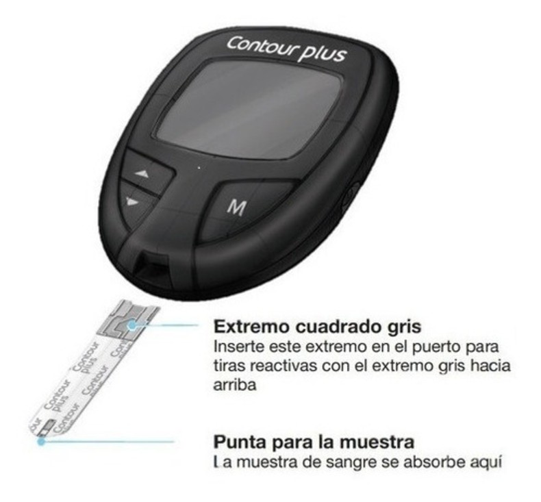 Kit Glucómetro Contour Plus + 25 Tiras + 25 Lancetas