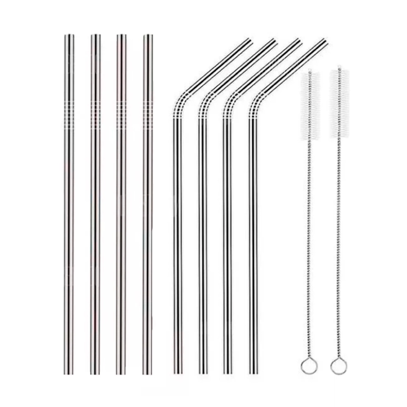 Set de 36 piezas popotes de acero inoxidable y limpiadores ilios innova con  silicona reutilizables