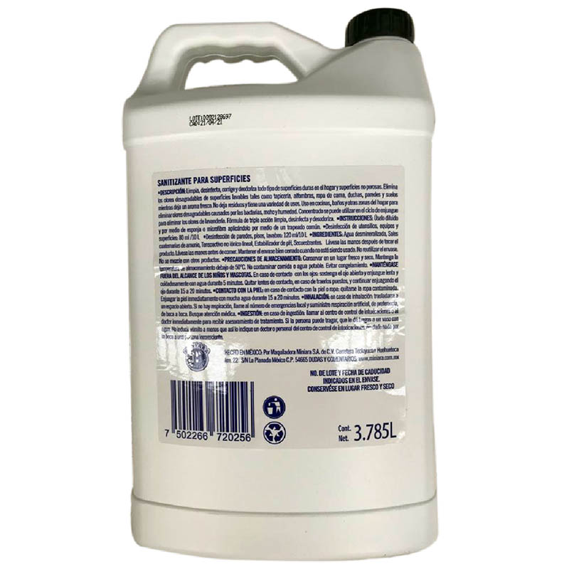 Sanitizante Para Superficies Shine & Clean 3.785 Litros