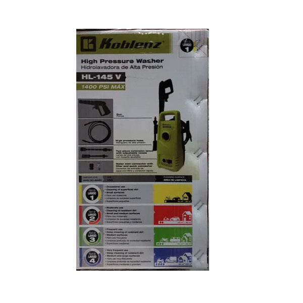 HIDROLAVADORA KOBLENZ hl-145 muy practica para todo momento 