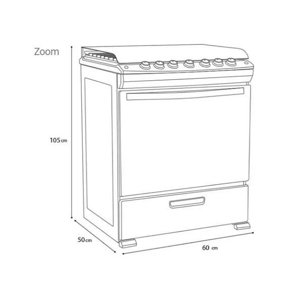 Estufa Mabe 4 Quemadores Parrillas De Fundición EM5043BFIS0