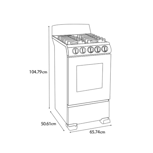 Estufa De 4 Quemadores Negra Mabe Em5022bapno De Horno 