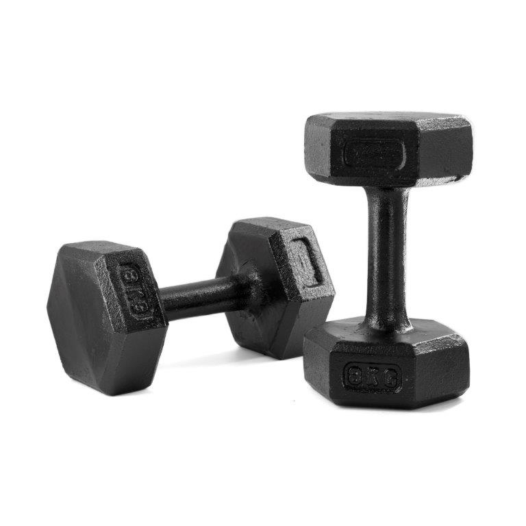PAR DE MANCUERNA HEXAGONAL 8KG (17,64 LB) C/U