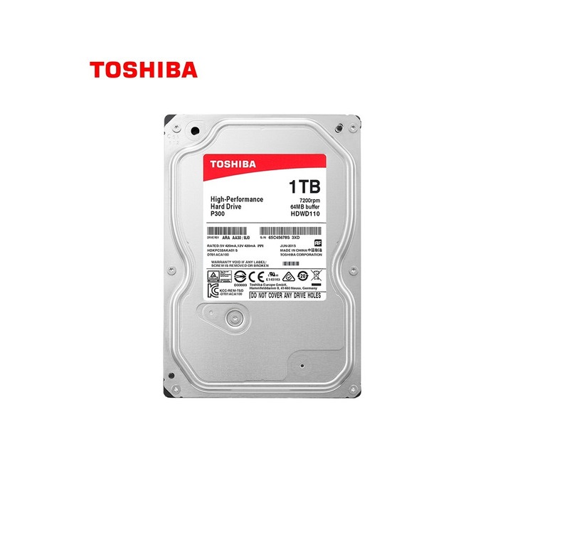 Disco Duro TOSHIBA 1000GB Serial SATA III 7200 RPM 3.5" PC DVR GAMER COMPUTADORA 1TB DATOS RESPALDO