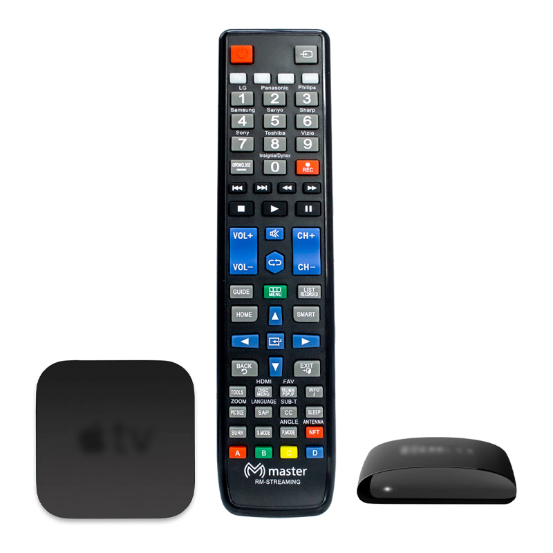 Control Remoto Universal 8 en 1 para Pantallas y Reproductores Streaming Compatible las Marcas Mas Comerciales como Sky, Roku y Apple TV / Master / RM-STREAMING