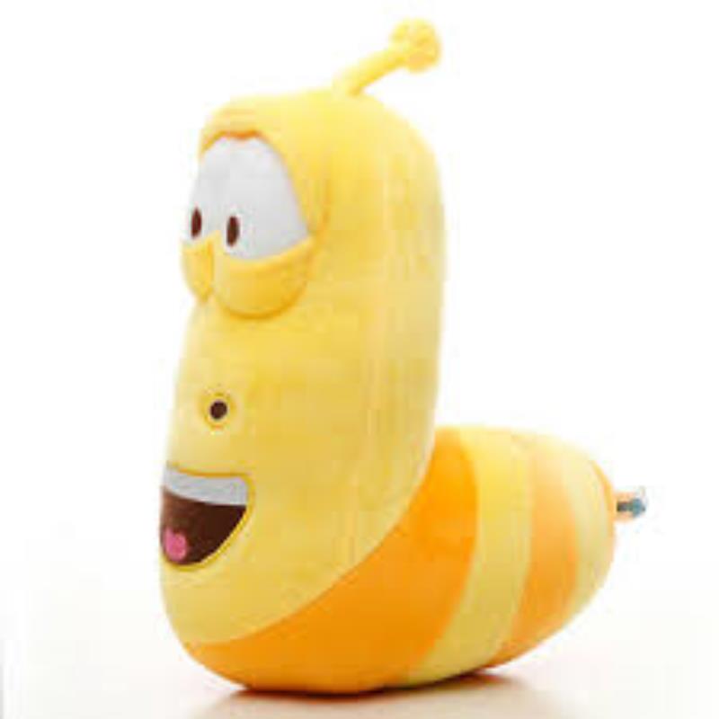 Serie Larva Tuba Amarillo Y Roja Set De Dos Peluches