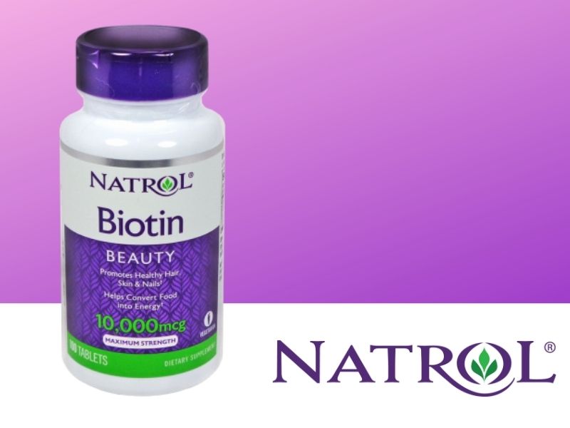 Biotina Natrol 10,000 Mcg, Marca Natrol, 100 Tabletas Biotina