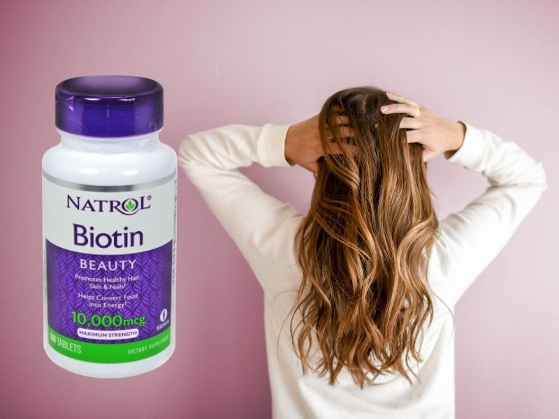 2 Frascos De Biotina Natrol 10,000 MCG Maxima Fuerza