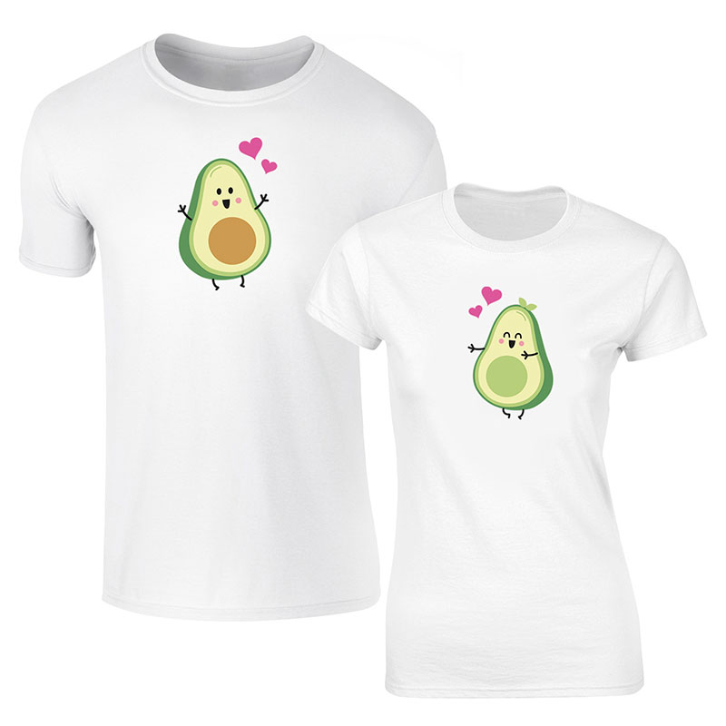 Playera Pareja Novios Aguacates Duo Vinil Textil 2pz