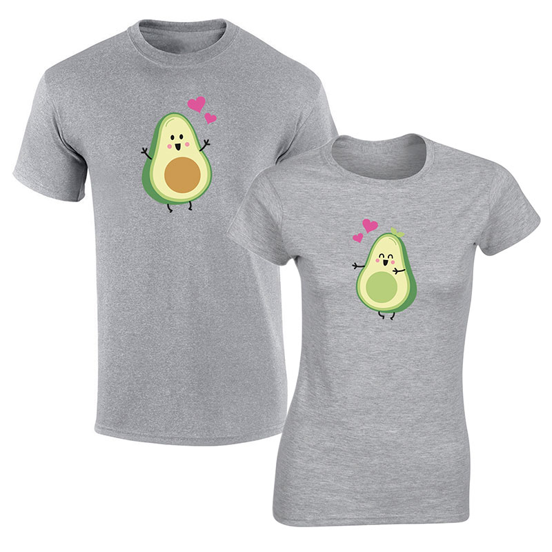 Playera Pareja Novios Aguacates Duo Vinil Textil 2pz