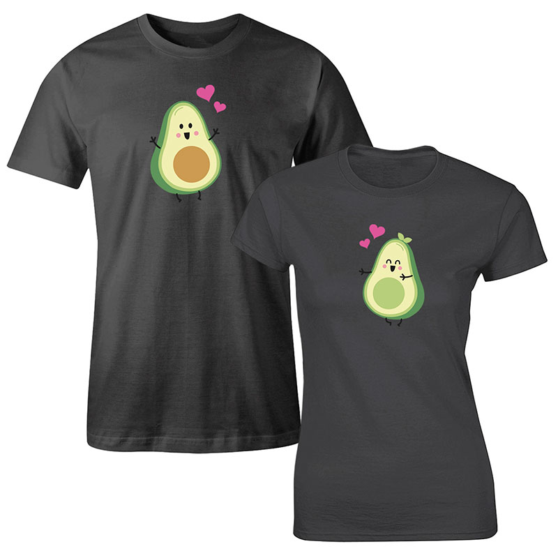 Playera Pareja Novios Aguacates Duo Vinil Textil 2pz