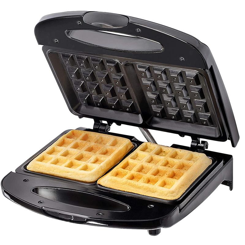 Chefman Wafflera 2 pzas Antiadherente Negro