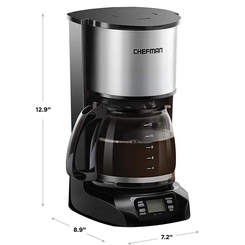Chefman Cafetera de Goteo programable de 12 tazas