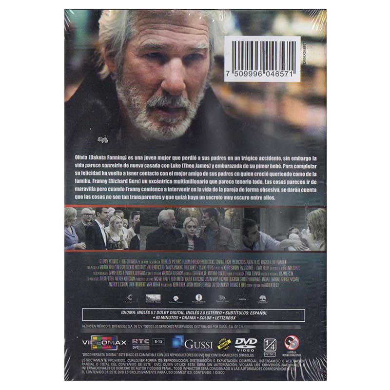 Un Secreto Entre Nosotros Richard Gere / Dakota Fanning Película Dvd
