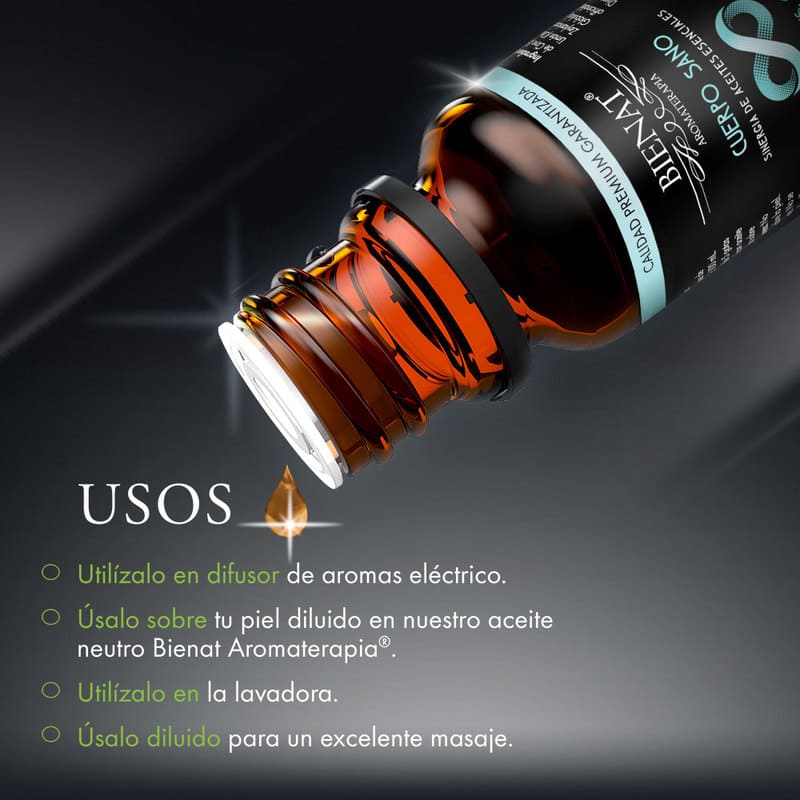 Bienat Aromaterapia Mezcla de Aceites Esenciales Cuerpo Sano 10mL
