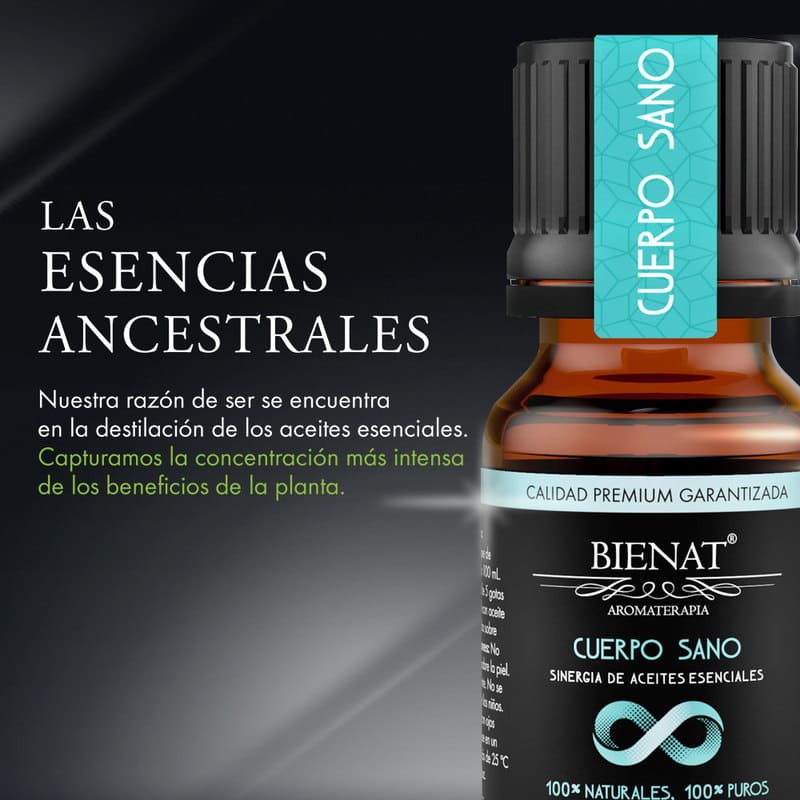 Bienat Aromaterapia Mezcla de Aceites Esenciales Cuerpo Sano 10mL