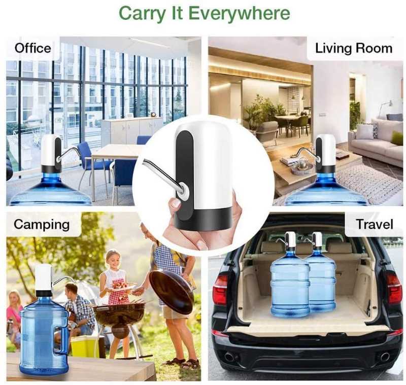Dispensador de agua eléctrico para garrafón con batería recargable Gadgets & fun