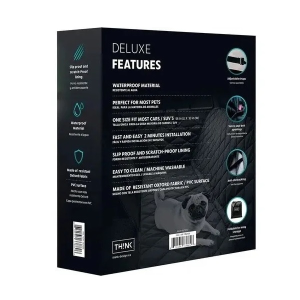 Cubierta para Asientos de Automóvil para Mascotas, Think Design