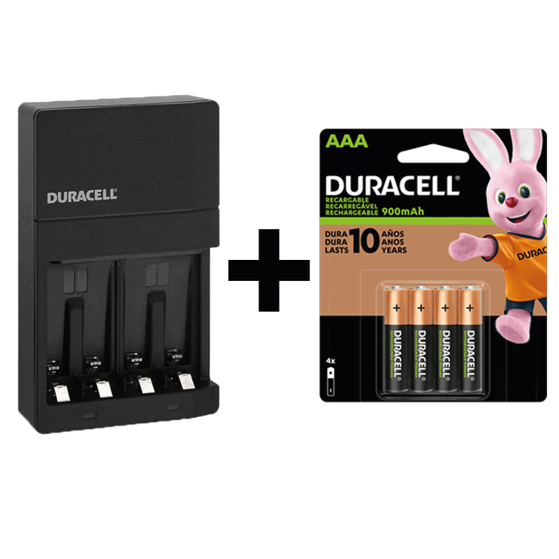 PILAS AAA 900mAh DURACELL RECARGABLES MAS CARGADOR DURACELL