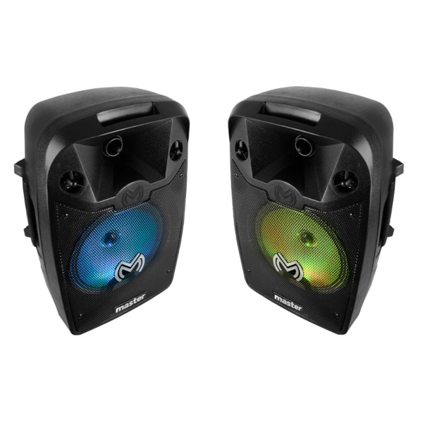 Juego de 2 Bafles Amplificados 8 pulgadas Portátil 5000 Watts Bluetooth y TWS / Master / MA-PARTY200