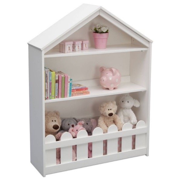 Librero de madera Infantil en forma de casita mod. blanco