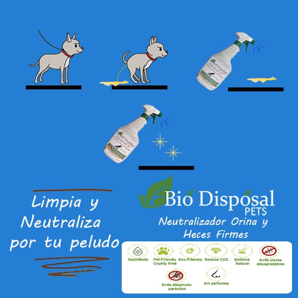 Eliminador Olor Orina y Heces de Mascotas/Neutralizador de heces firmes y orina 4LT