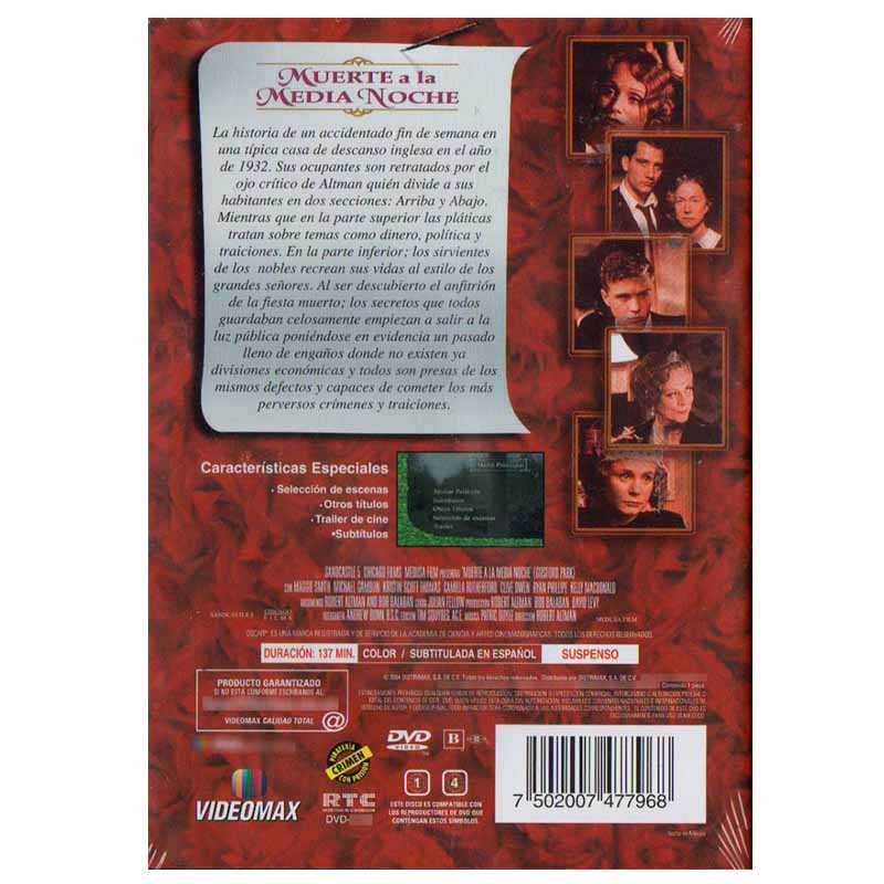 Muerte A La Media Noche Helen Mirren Película Dvd
