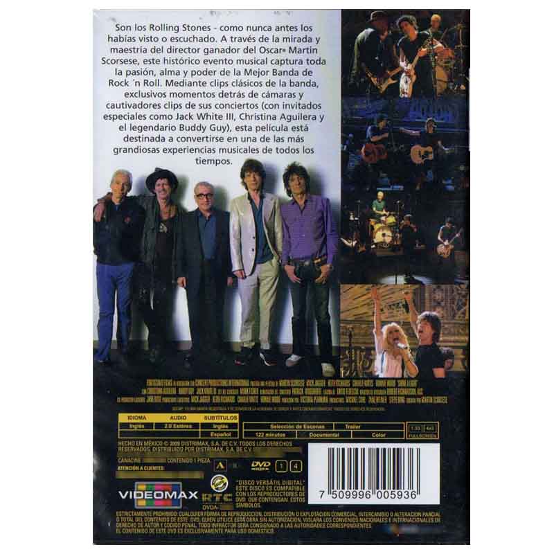 Rolling Stones Scorsese Shine A Light Película Dvd