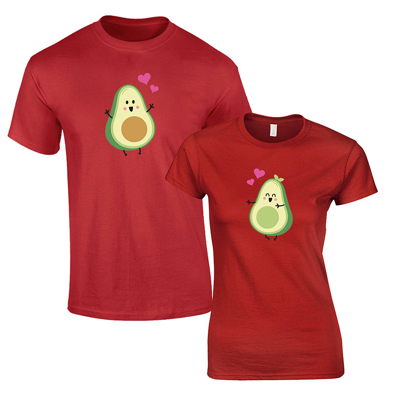 Playera Pareja Novios Aguacates Duo Vinil Textil 2pz