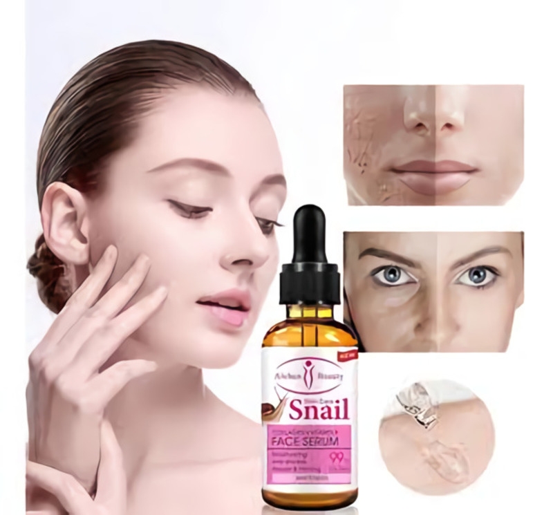 Serum Facial Baba de Caracol, Colageno y Vitamina E Aclarante Antiarrugas y Poros Abiertos Aichun Beauty