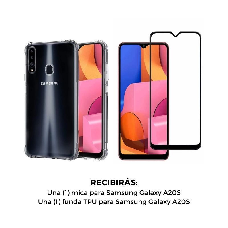 Mica + Funda Samsung A20S Contra Golpes