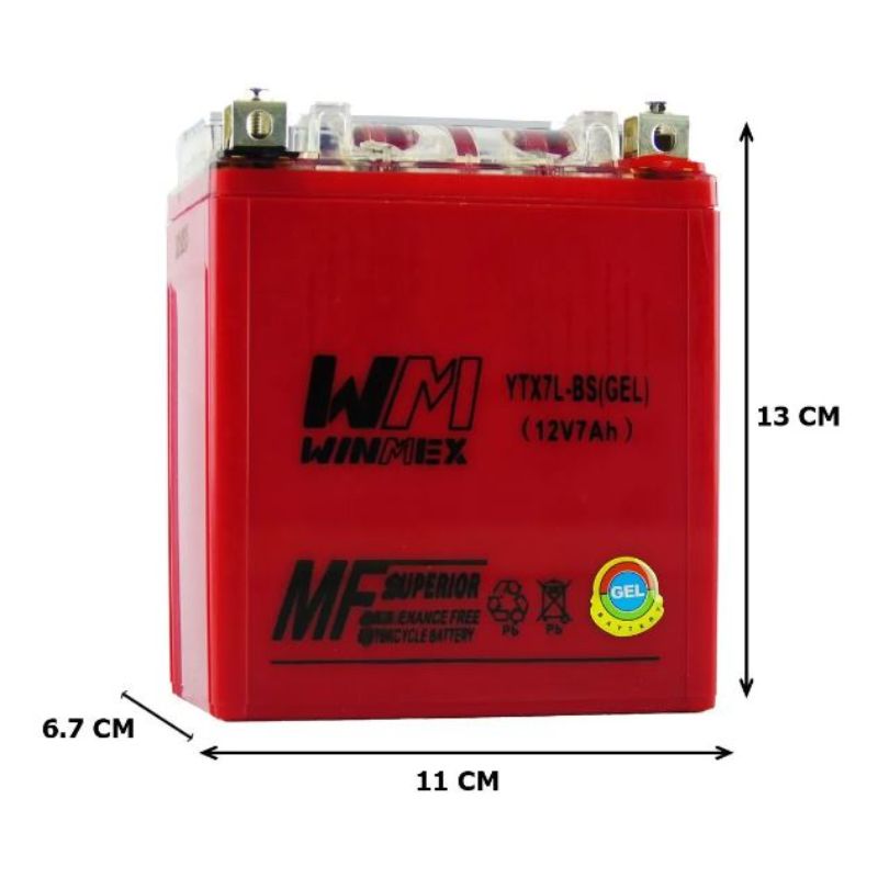 Batería De Gel Ytx7l-bs Para Moto/Motoneta 