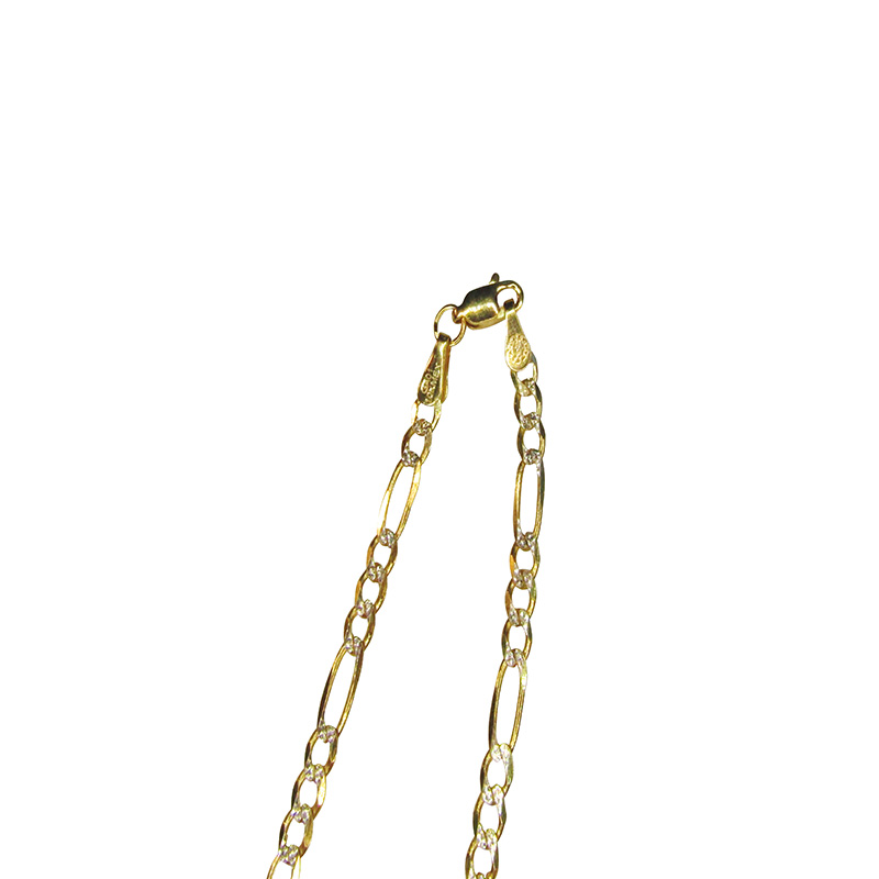 CADENA PARA CABALLERO CARTIER DIAMANTADA ORO 10K ESLABÓN CERRADO 4MM X 60 CM