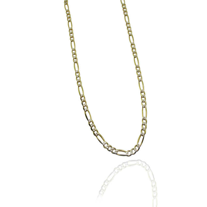 CADENA PARA CABALLERO CARTIER DIAMANTADA ORO 10K ESLABÓN CERRADO 4MM X 60 CM