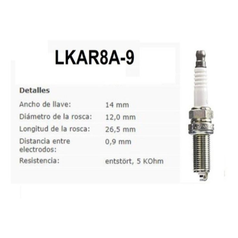 NGK Resistor Spark Plug LKAR8A-9 For Beta 500 RR-S Motorcycles (2017-2018)