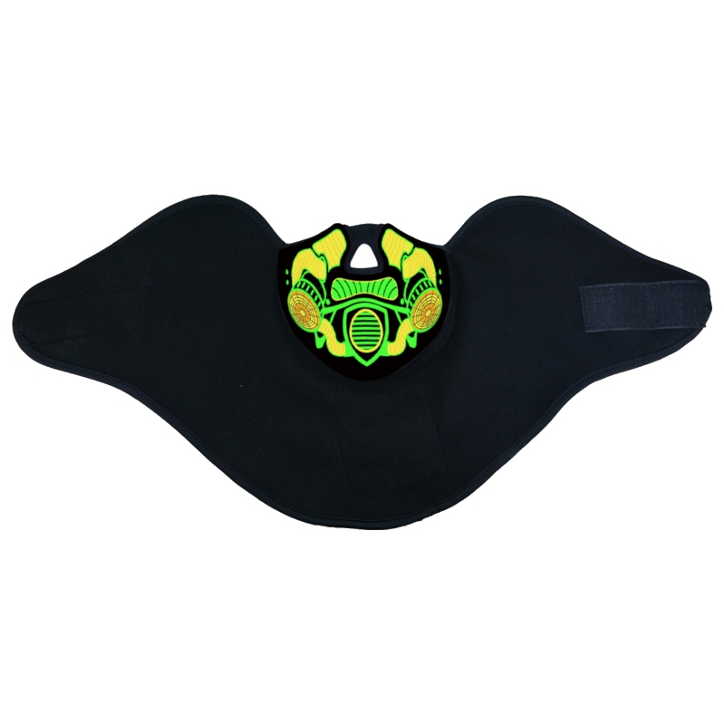 Máscara de LED Audioritmica Antigas Verde SAGAB