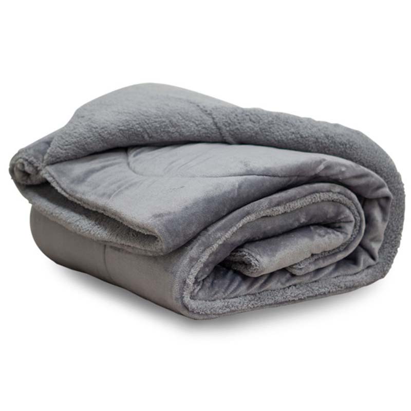 Cobertor Gris Liso Mega King Size