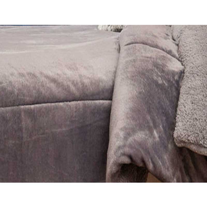 Cobertor Gris Liso Matrimonial