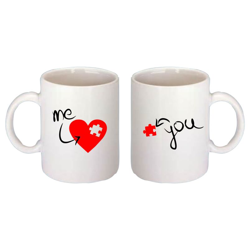 Set Tazas Novios Rompecabezas  Pareja San Valentin