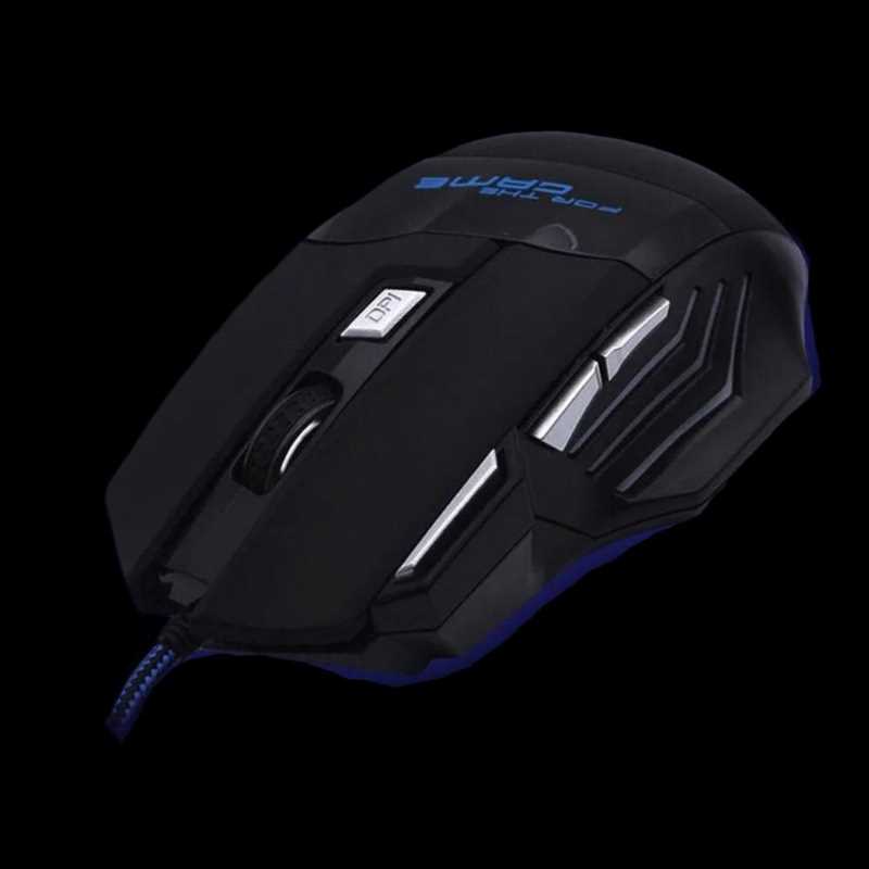 Mouse Gamer óptico alámbrico Gadgets & fun diseño ergonómico  7 botones DPI 1000, 1600, 2400, 3200