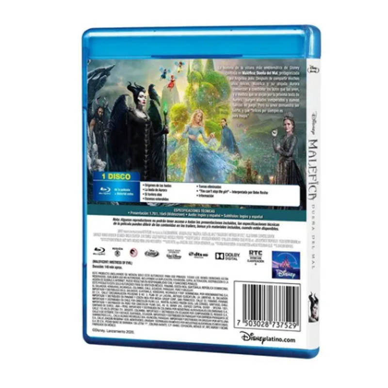 Maléfica Dueña Del Mal Angelina Jolie Película Blu-ray