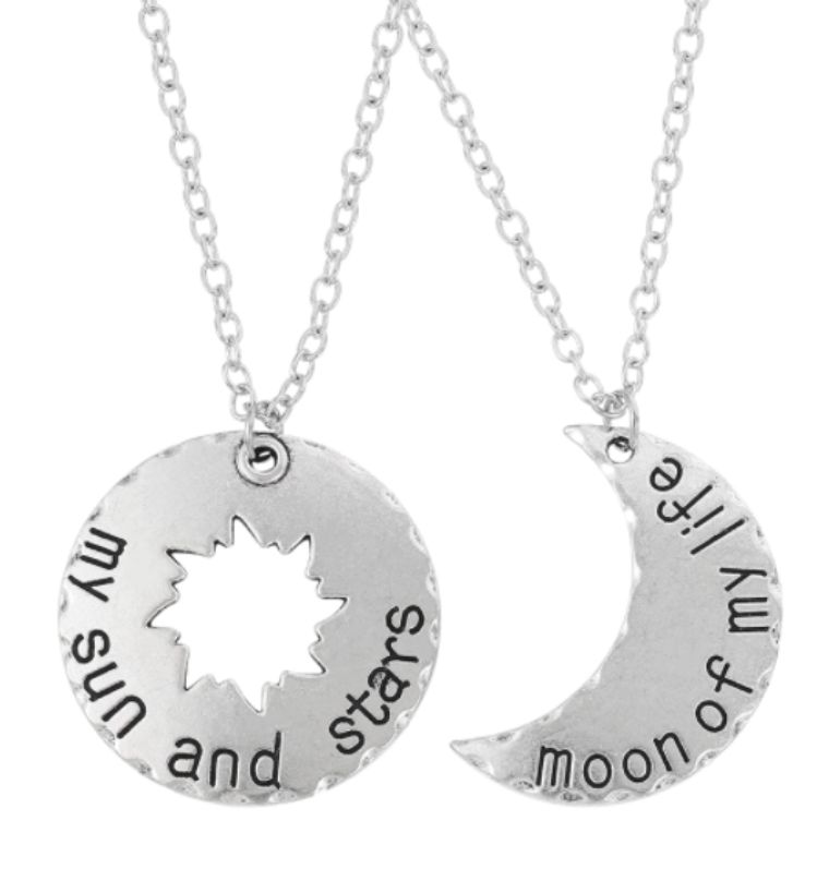 Set 2 Collares Mi Sol y Las Estrellas, la Luna de mi Vida Game Of Thrones Khal y Khaleesi Pareja Duo Novios San Valentin 