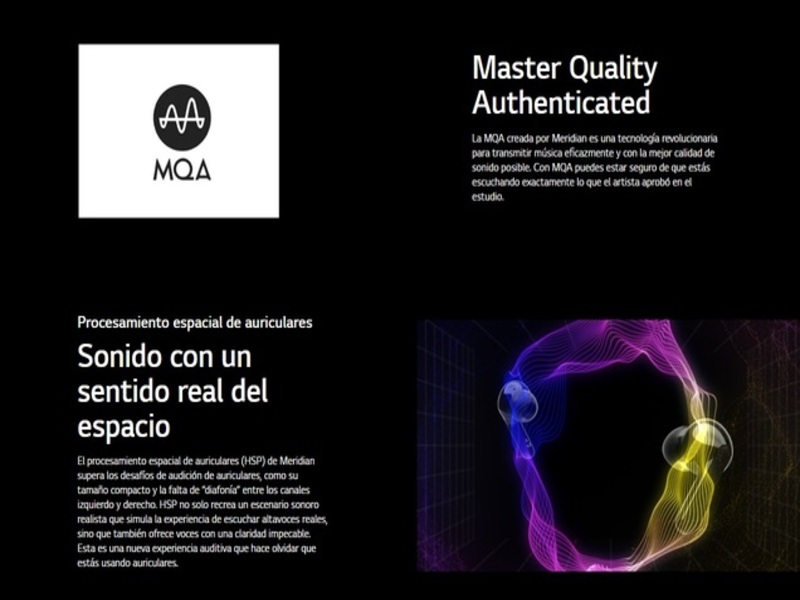 Audífonos Earbuds LG Meridian Inalámbricos Negros Tone Free HBS-FN6