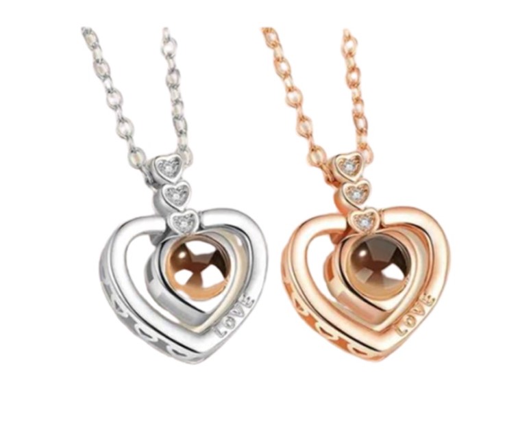 Collar Te Amo 100 Idiomas Regalo Pareja Mama Corazon Detalle