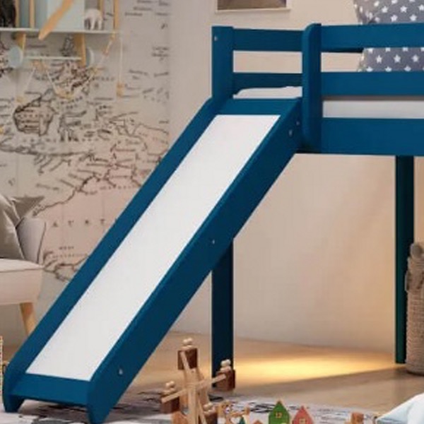 Cama Resbaladilla Infantil de madera mod. azul